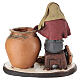 Santon crèche de Noël décorateur d'assiettes terre cuite 18cm s4