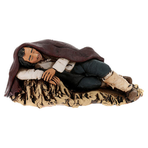 Schlafender Hirte Terrakotta Krippe 18 cm 1