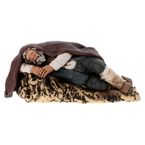 Schlafender Hirte Terrakotta Krippe 18 cm 4