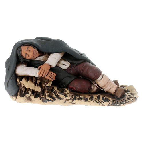 Nativity set accessory shepherd asleep clay, 18cm 5