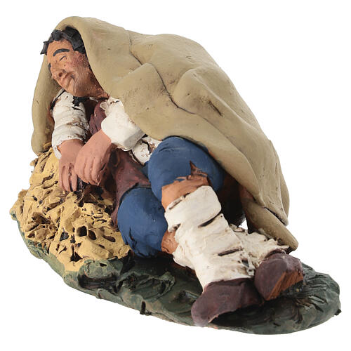 Nativity set accessory shepherd asleep clay, 18cm 3