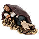 Nativity set accessory shepherd asleep clay, 18cm s2