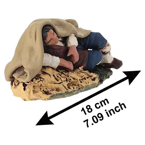 Dormido terracota belén 18 cm. 2