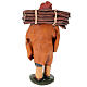 Nativity set accessory, man with firewood clay figurine s2