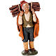 Homem com lenha em terracota para presépio de Deruta com figuras de 18 cm altura média s1