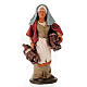 Mujer con madera terracota belén 18 cm. s1