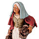 Nativity set accessory woman with firewood clay figurine s3