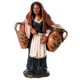Santon crèche de Noël femme avec amphores terre cuite