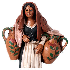 Santon crèche de Noël femme avec amphores terre cuite