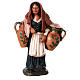 Nativity set accessory  Woman with jars clay figurine s1