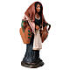 Nativity set accessory  Woman with jars clay figurine s4