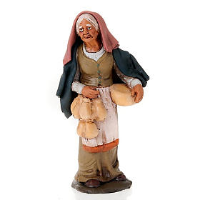 Krippe aus Terrakotta: Frau mit Käse Terrakotta 18cm