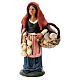 Nativity set woman with cheese terracotta clay s1