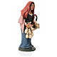 Nativity set woman with cheese terracotta clay s4