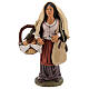 Nativity set accessory Woman with bread clay figurine s6