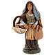 Nativity set accessory Woman with bread clay figurine s1