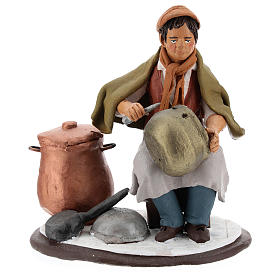 Krippe aus Terrakotta: Mann mit Töpfe Terrakotta 18cm