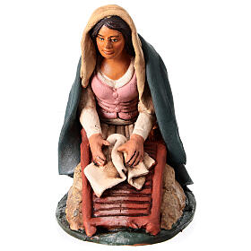 Naitivity set accessory, Washerwoman clay figurine