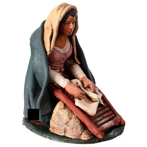 Naitivity set accessory, Washerwoman clay figurine 4