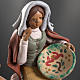 Nativity set accessory Woman selling jars clay figurine s6