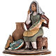 Nativity set accessory Woman selling jars clay figurine s2
