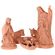 Holy Family with donkey and ox in clay 50cm s1