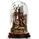 Nativité dans cloche en verre avec paysage, 26 cm s1