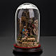 Nativity scene, Holy family glass dome 26 cm s4