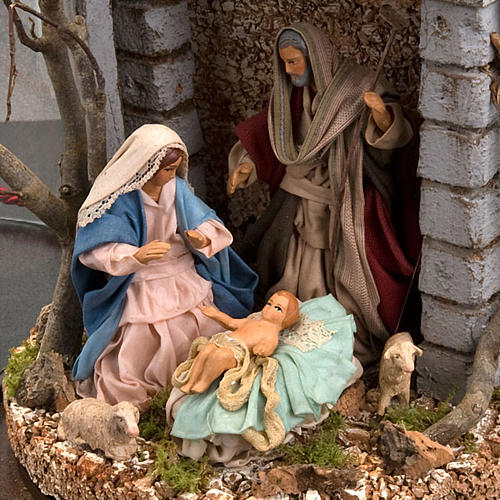 Natividad en una campana de vidrio h 30 cm. 3