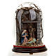 Nativity scene, Holy family glass dome 30 cm s1