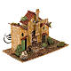 Electric wind mill for nativities with 3 houses 31x17x24cm s3