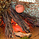 Fuoco per presepe con tettoia  e pentola in terracotta 20x17x24 s2