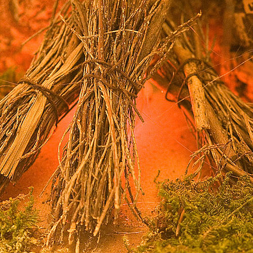 Feu pour crèche  avec rameaux 20x14x16 2
