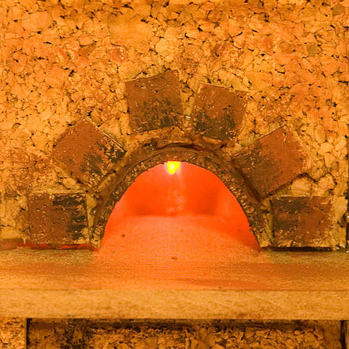 Nativity accessory, oven with hood and shelves, 20x14x16 cm 2