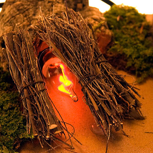 Fuoco presepe con fascine e capanno 20X14X16 2