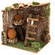 Feu pour crèche avec escalier, amphore et toit, 20x17x24 s1