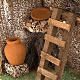 Feu pour crèche avec escalier, amphore et toit, 20x17x24 s4