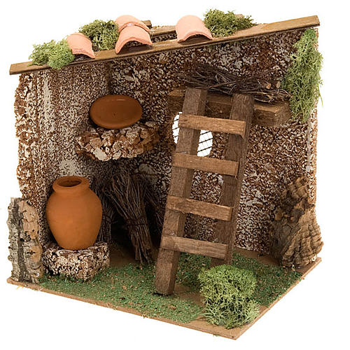Fuoco presepe con scaletta anfora tettoia 20X17X24 1