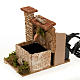 Nativity accessory, water fountain with wall in cork, 2,5 watt s4