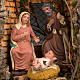 STOCK - Natività campana di vetro con ambientazione h 26 cm s3