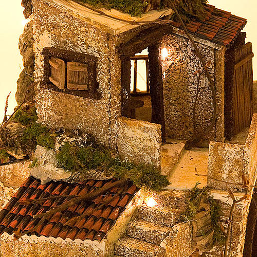 STOCK - Grotta con borgo illuminato 30X42X30 2