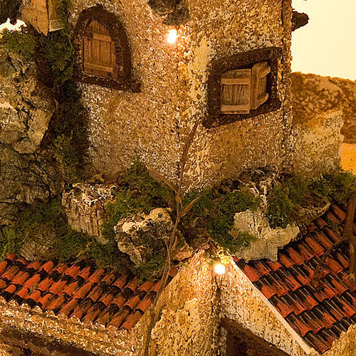 STOCK - Grotta con borgo illuminato 30X42X30 3