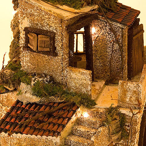 Nativity set accessory, cave with hamlet 30x42x30 cm 2