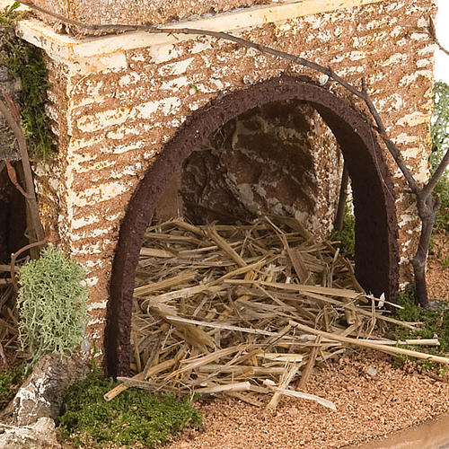 Nativity set accessory, cave with hamlet 30x42x30 cm 4