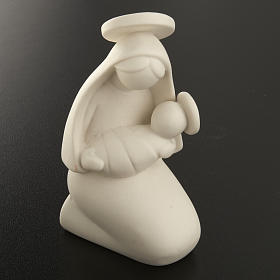 Virgen estilizada con niño cerámica 10 cm.