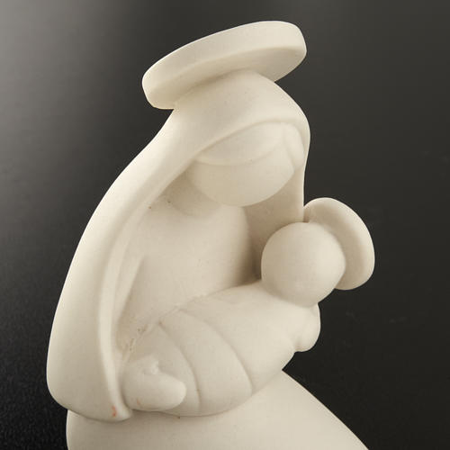 Matka Boża stylizowana z Dzieciątkiem ceramika 10 cm 3