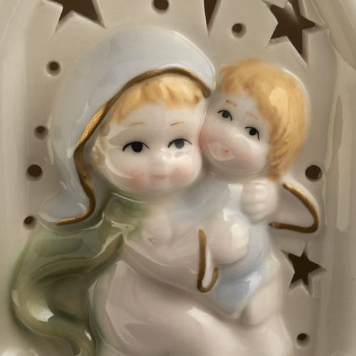 Vierge et enfant Jésus cadre céramique 3