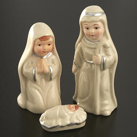 Natività ceramica perlata 10 cm
