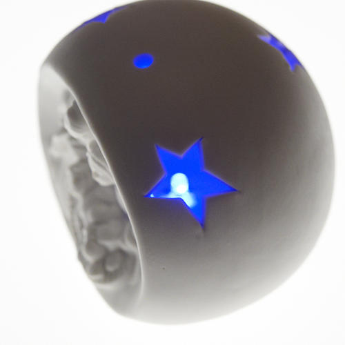 Natividad esfera cerámica luz les colorada 3