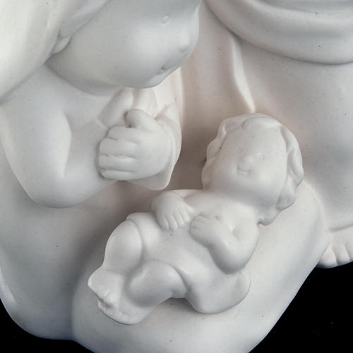 Natividad cerámica blanca estilizada cm. 18 3
